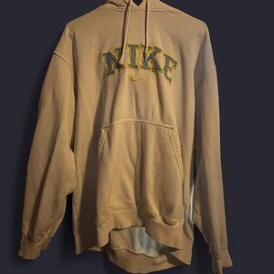 Nike white Hoodie yellow and blue embroidered logo